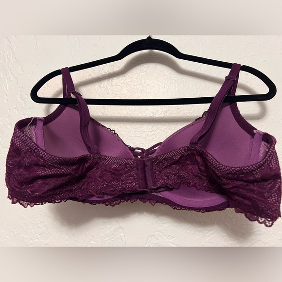 Torrid Lacey Purple Push-Up Plunge Bra Size 44C EUC - Picture 5 of 5
